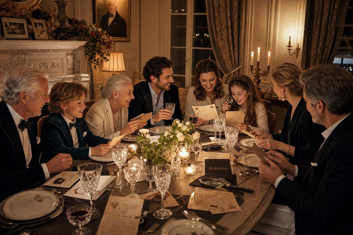 Krimidinner mit der Familie: Spielspaß für mehrere Generationen