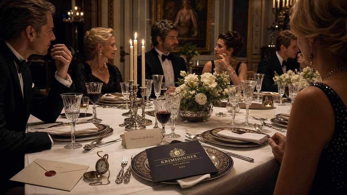 Krimidinner zum ersten Mal: Der komplette Einsteiger-Guide 2026