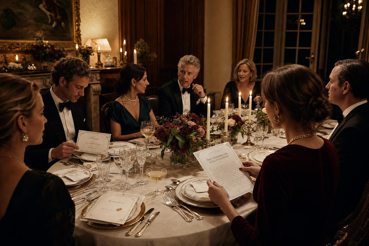 Krimidinner sofort spielen: Download, ausdrucken, loslegen