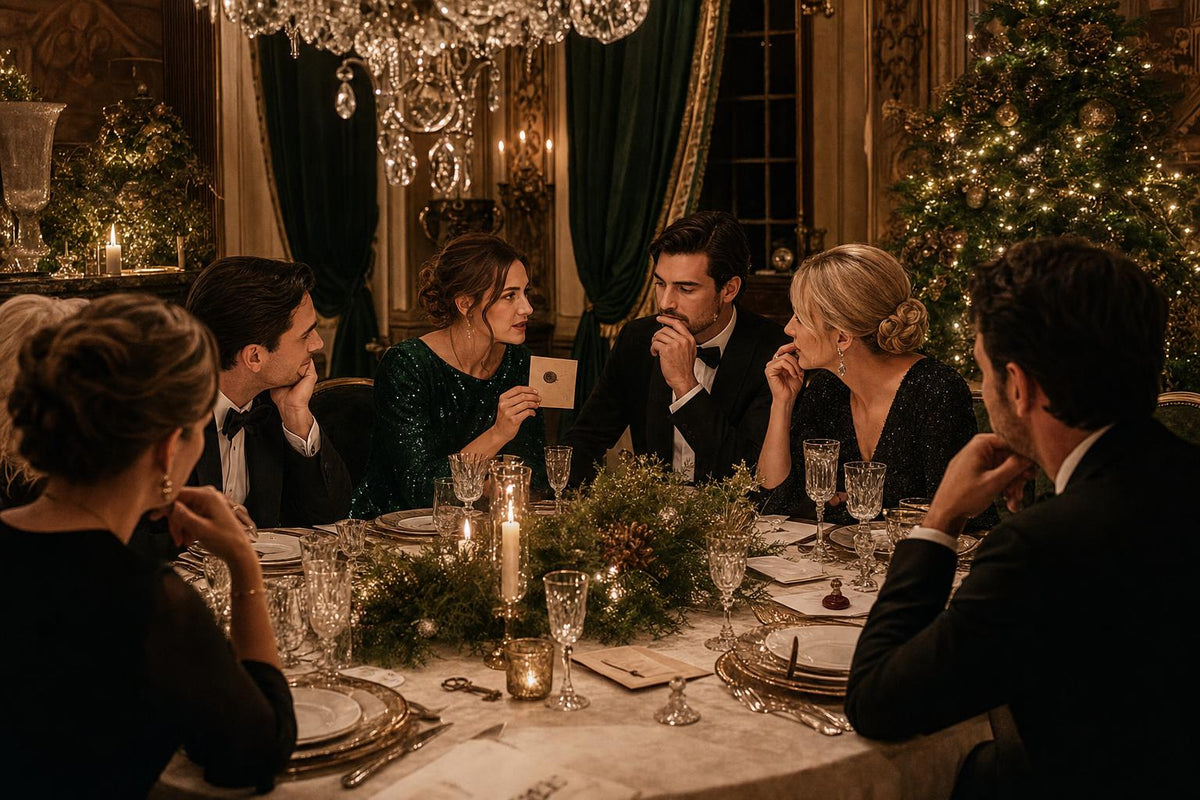Krimidinner für die Weihnachtsfeier: Spannung unterm Tannenbaum