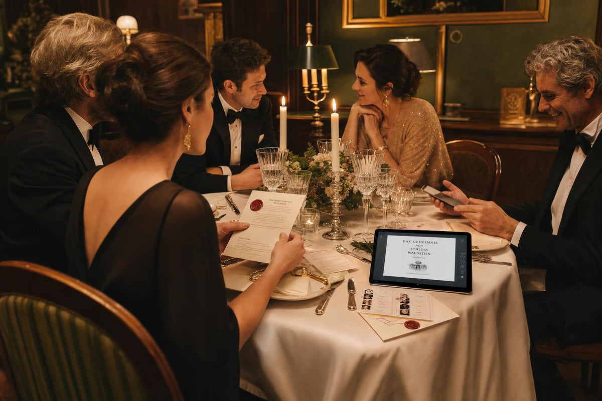 5 Gründe, warum ein Krimidinner als PDF die bessere Wahl ist