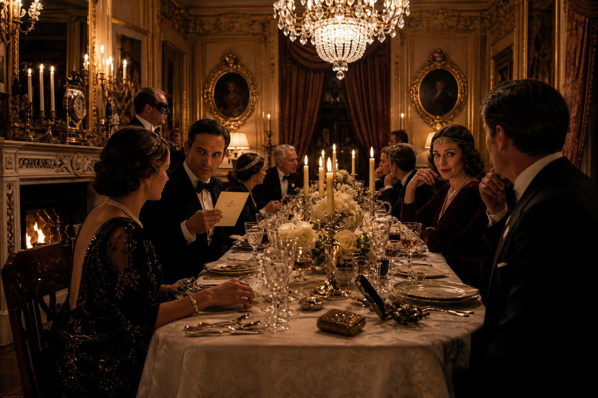 Krimidinner Themen: Die beliebtesten Settings für deinen Abend