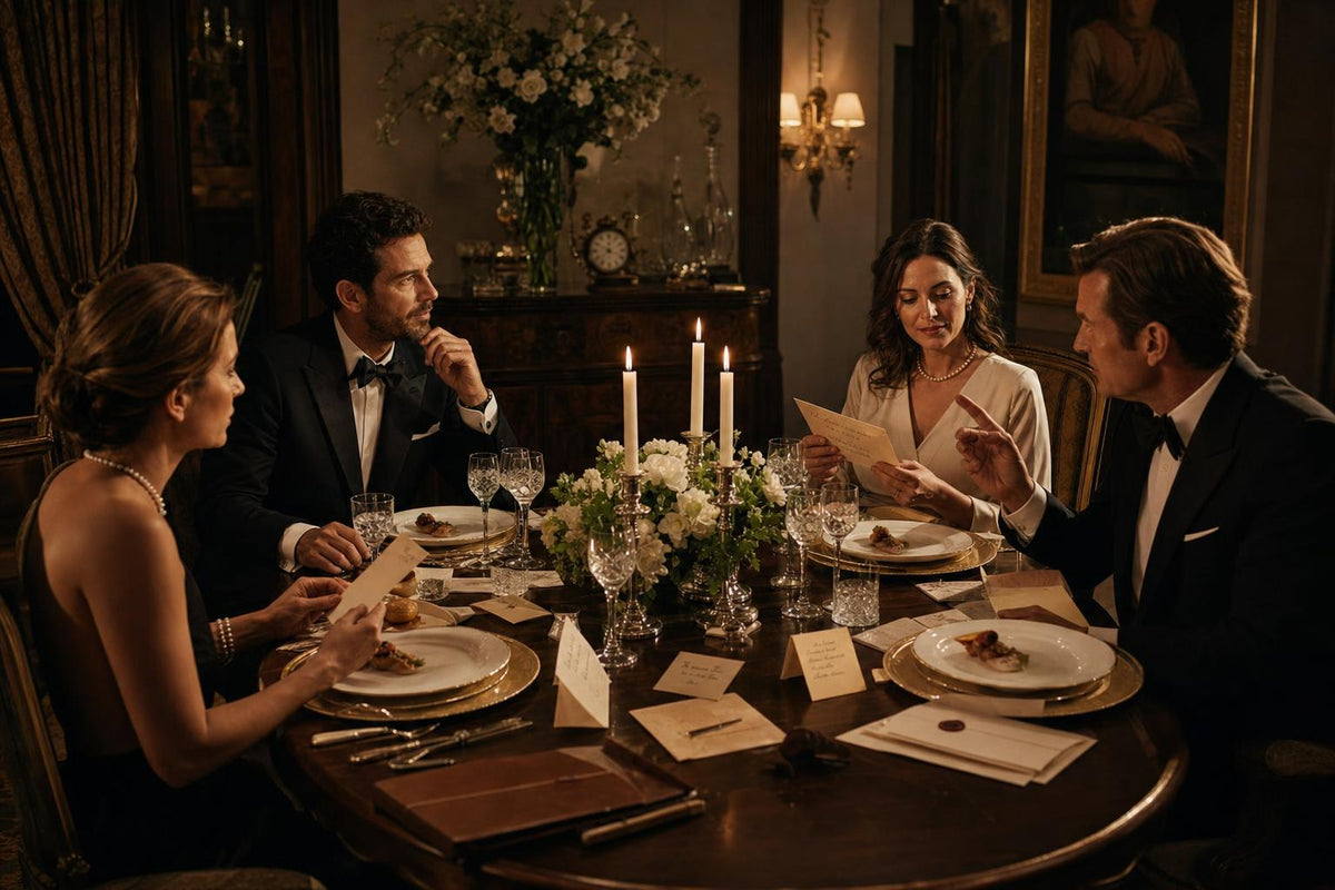 Krimidinner für 4 Personen: Die besten Spiele für die kleine Runde