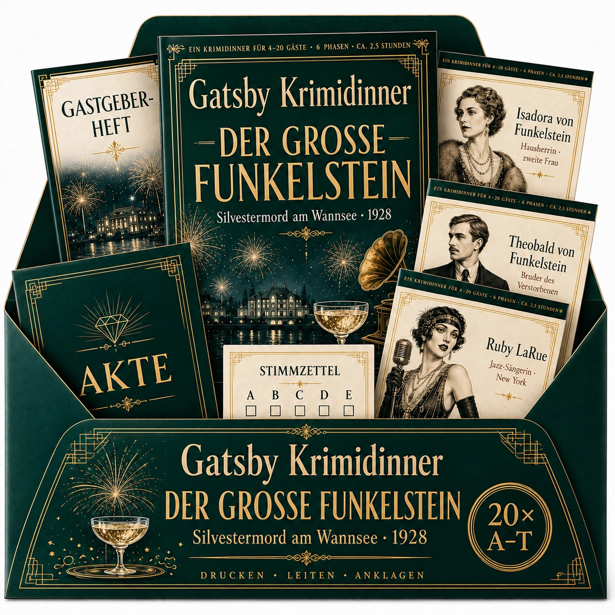 Gatsby Krimidinner Der Große Funkelstein · Silvestermord am Wannsee 1928 – Als Gastgeber selbst mitspielen