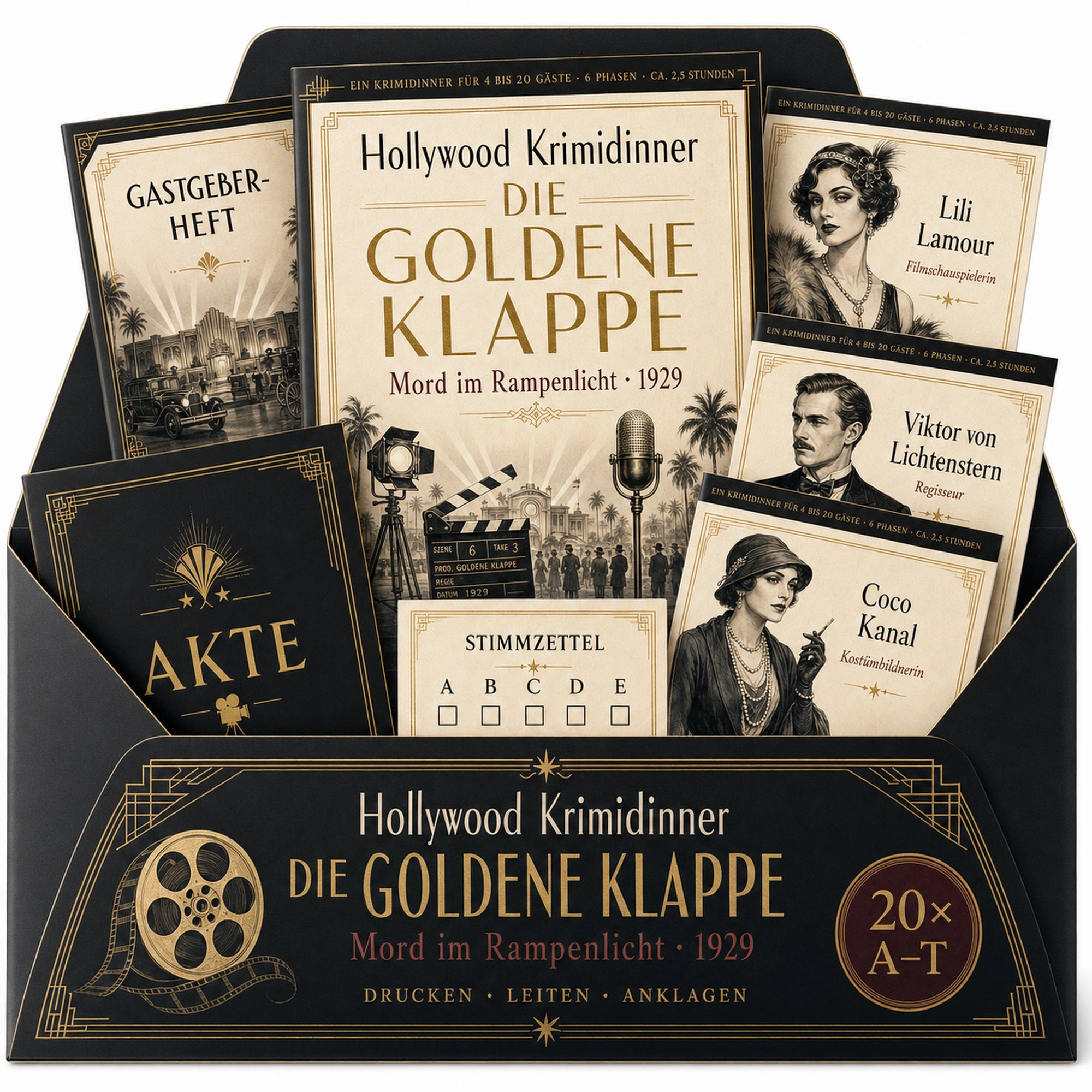 Hollywood Krimidinner - Die Goldene Klappe · Mord im Rampenlicht 1929 – Als Gastgeber selbst mitspielen