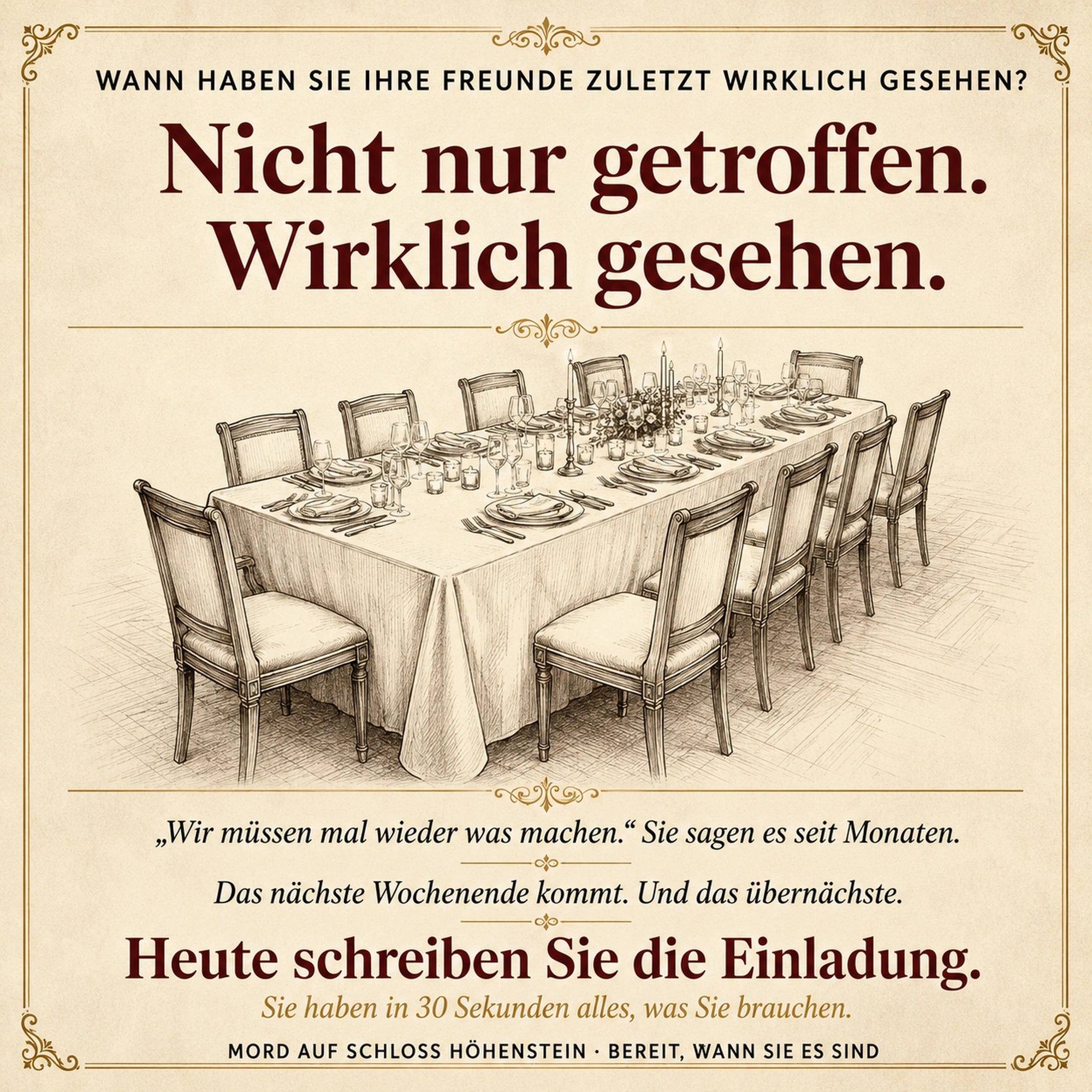 krimidinner zuhause